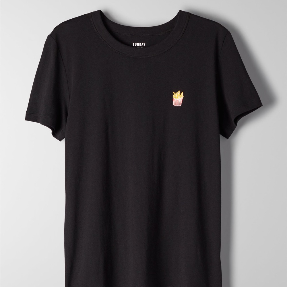 *SALE* aritzia black french fry t-shirt